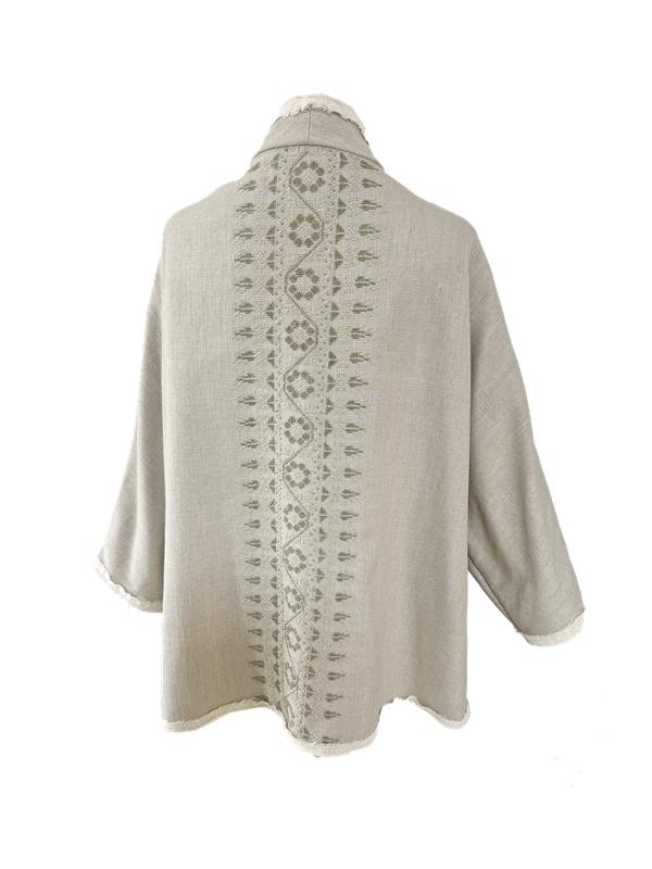 The Round Jacket in Beige Monochrome