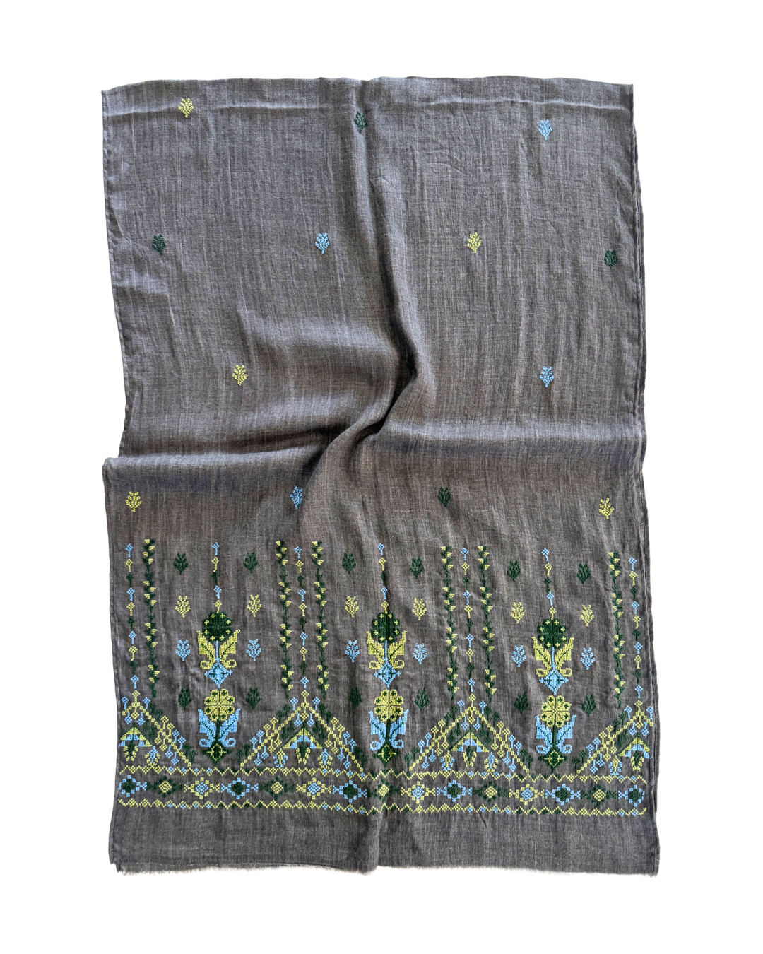 Nadia Dajani x MAP Heavily Embroidered Scarf