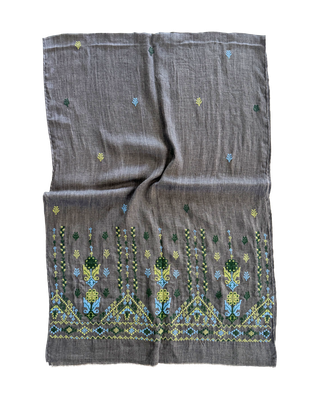 Nadia Dajani x MAP Heavily Embroidered Scarf