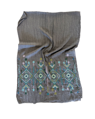 Nadia Dajani x MAP Heavily Embroidered Scarf