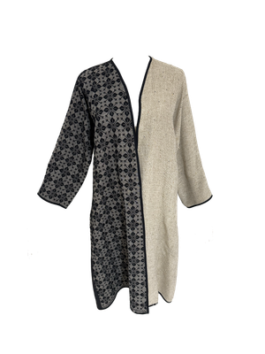 Nadia Dajani x UNHCR Black and Beige Black Embroidered Abaya