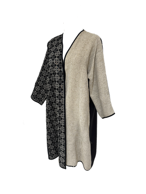 Nadia Dajani x UNHCR Black and Beige Black Embroidered Abaya