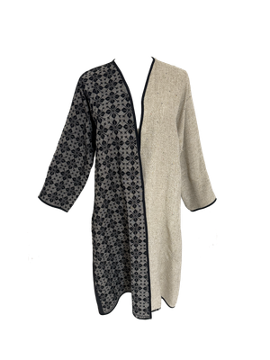 Nadia Dajani x UNHCR Black and Beige Black Embroidered Abaya