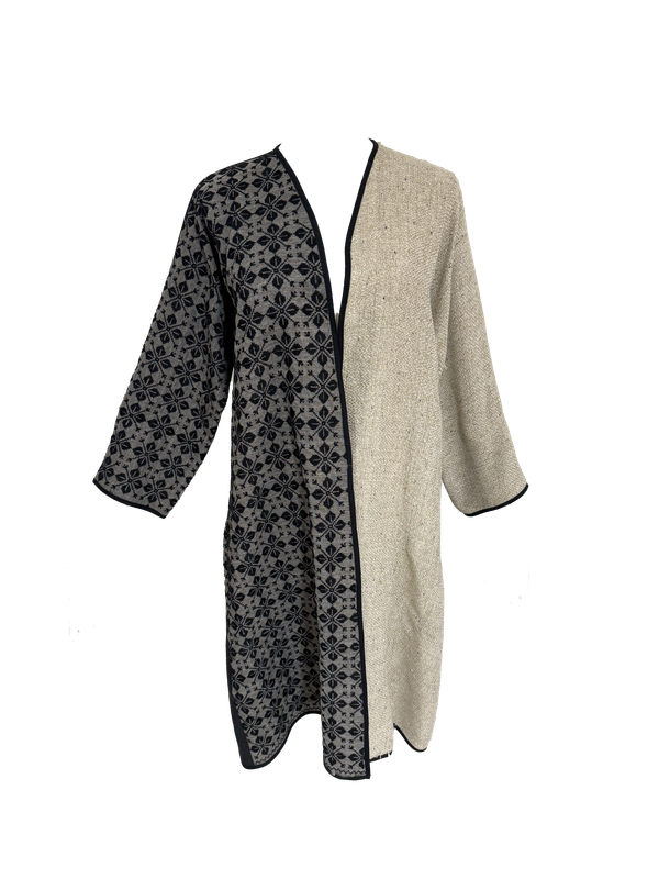 Nadia Dajani x UNHCR Black and Beige Black Embroidered Abaya