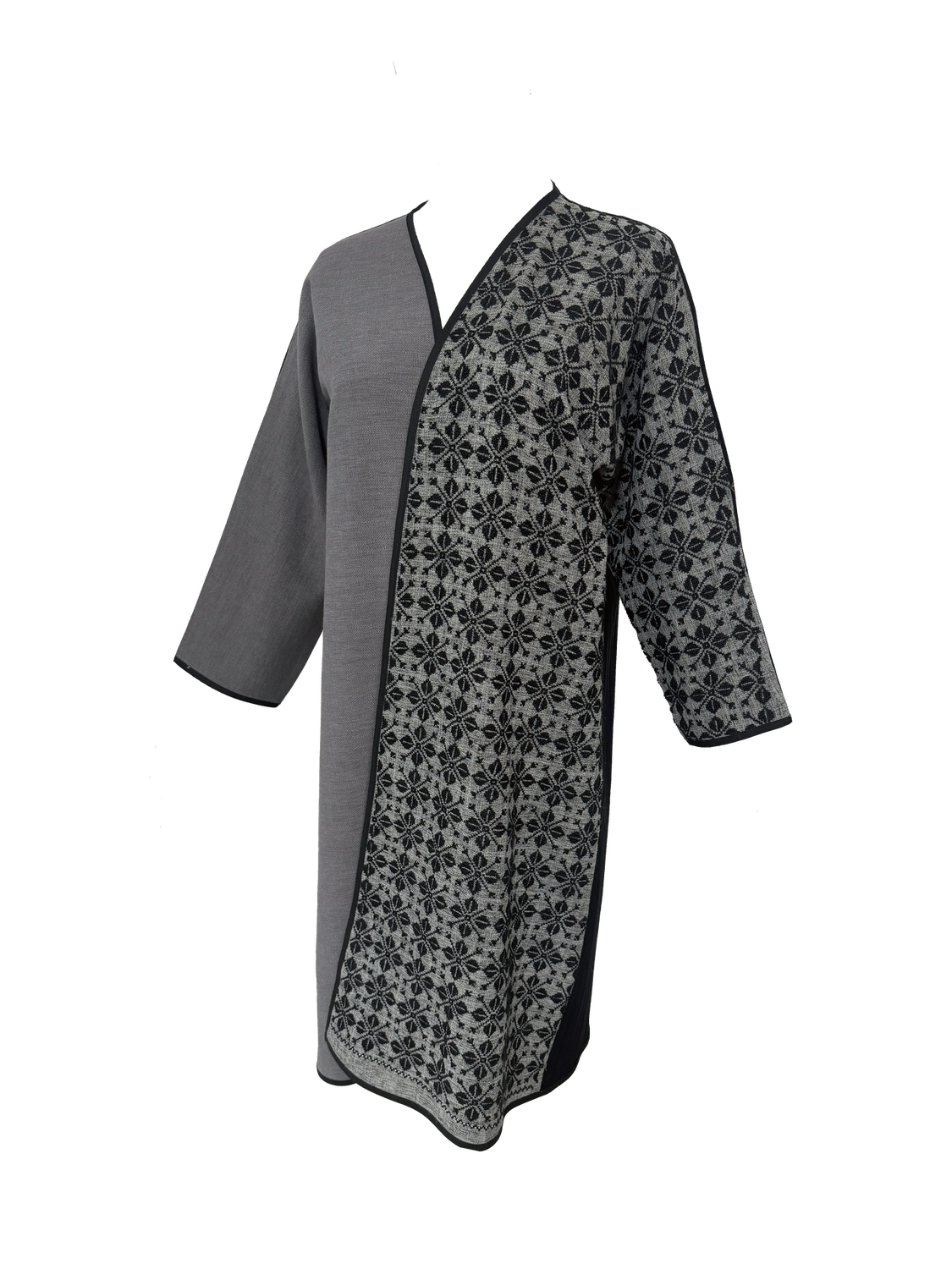 Nadia Dajani x UNHCR Black and Grey Embroidered Abaya