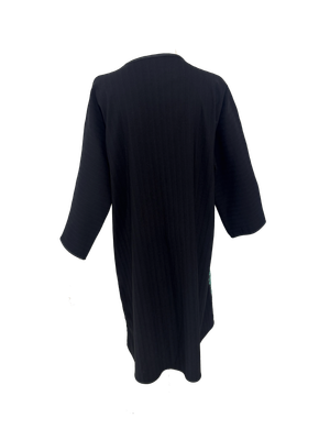 Nadia Dajani x UNHCR Black and Grey Olive Green Embroidered Abaya