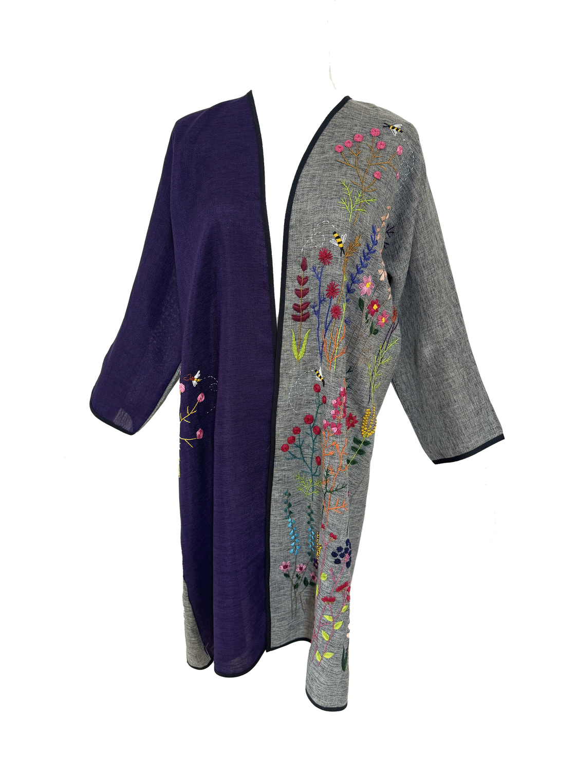 Nadia Dajani x UNHCR Purple Floral Embroidered Abaya