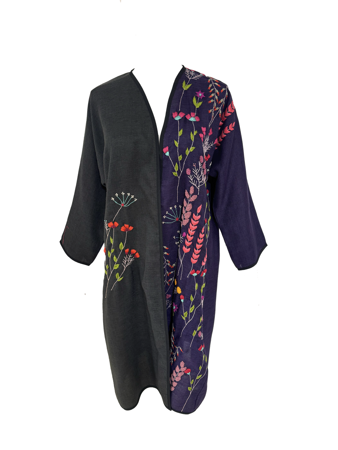 Nadia Dajani x UNHCR Purple Floral Embroidered Abaya