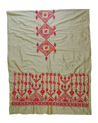 Nadia Dajani x MAP Heavily Embroidered Silk Scarf
