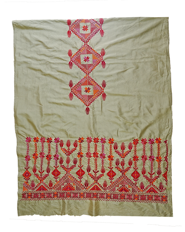 Nadia Dajani x MAP Heavily Embroidered Silk Scarf