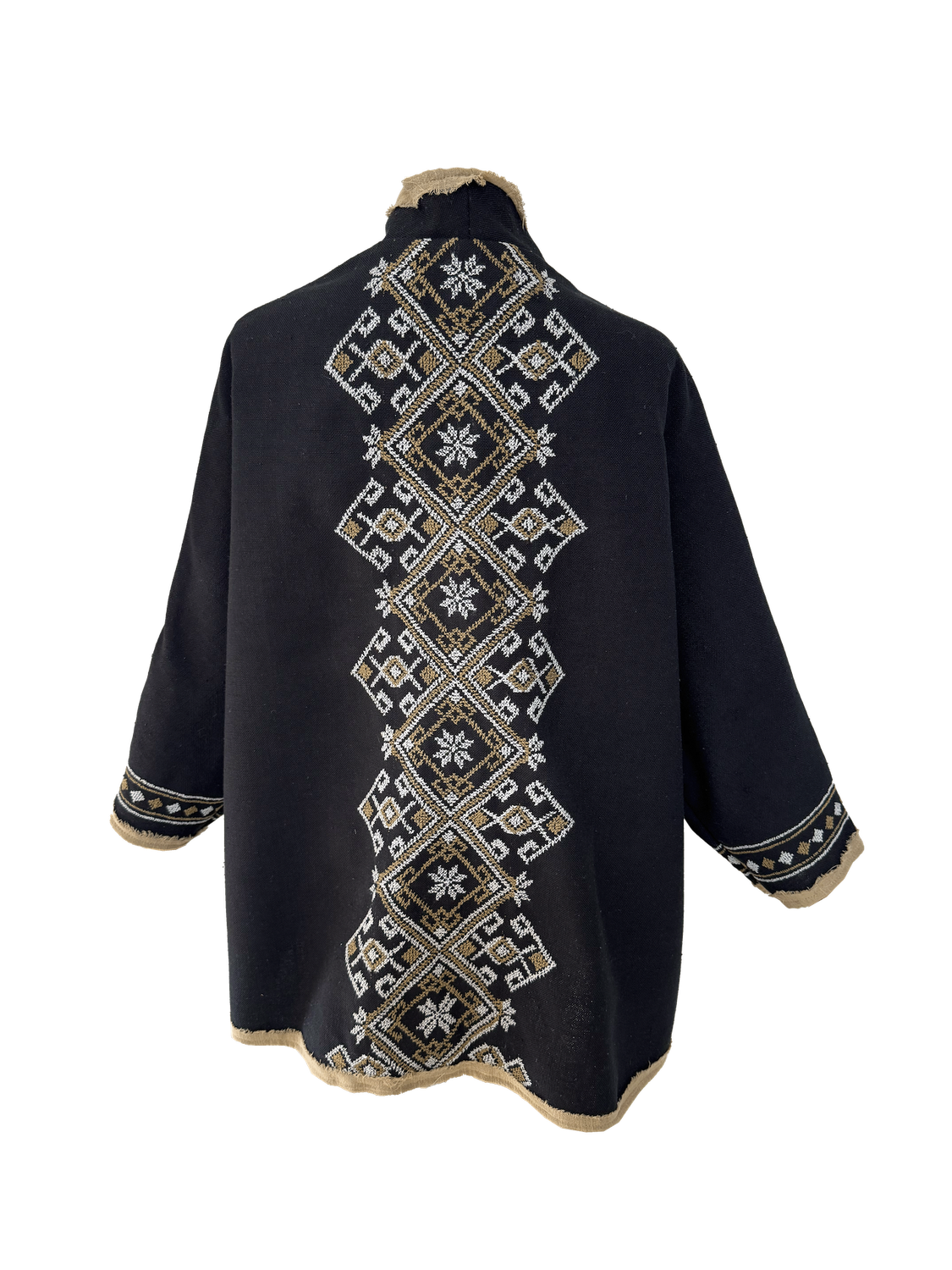 Nadia Dajani x MAP Hand Embroidered Black Round Jacket