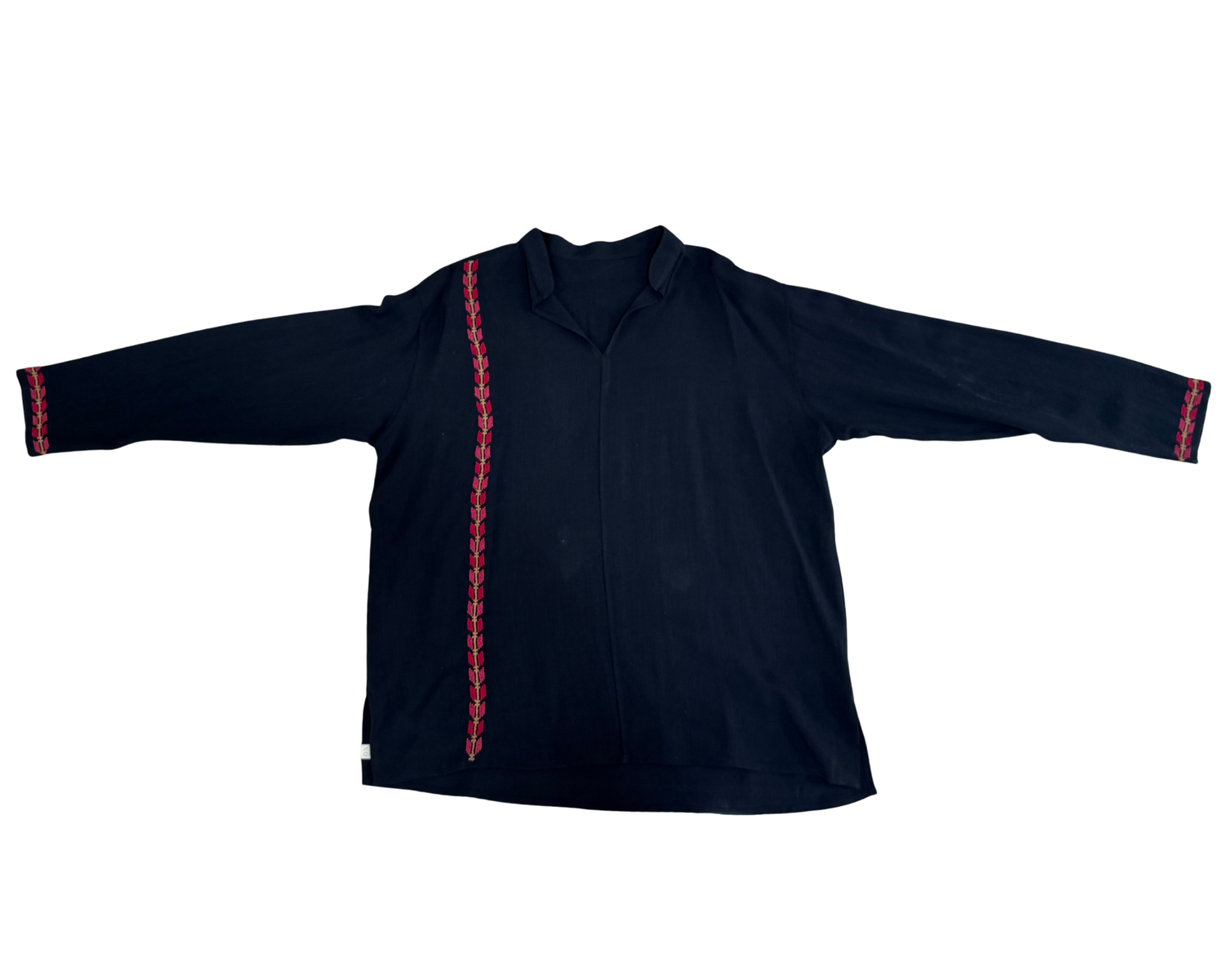 The Embroidered Men's Shirt in Black