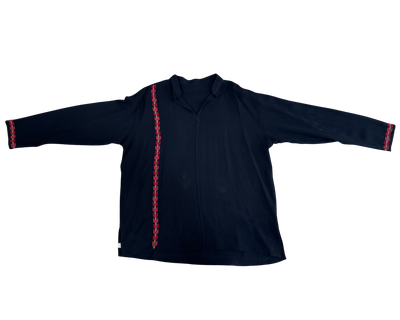 The Embroidered Men's Shirt in Black