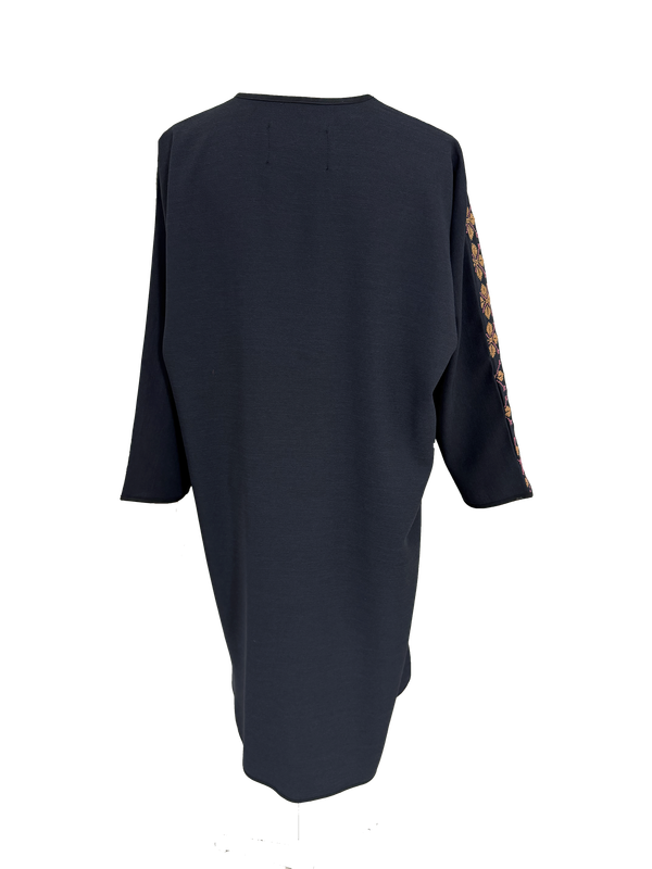 Nadia Dajani x UNHCR Baby Blue and White Hand Embroidered Abaya