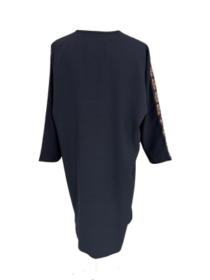 Nadia Dajani x UNHCR Baby Blue and White Hand Embroidered Abaya