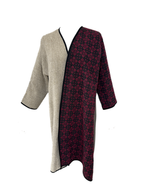 Nadia Dajani x UNHCR Dark Red Hand Embroidered Abaya