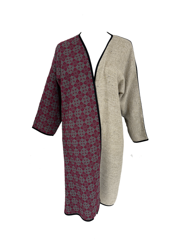 Nadia Dajani x UNHCR Burgundy Hand Embroidered Abaya