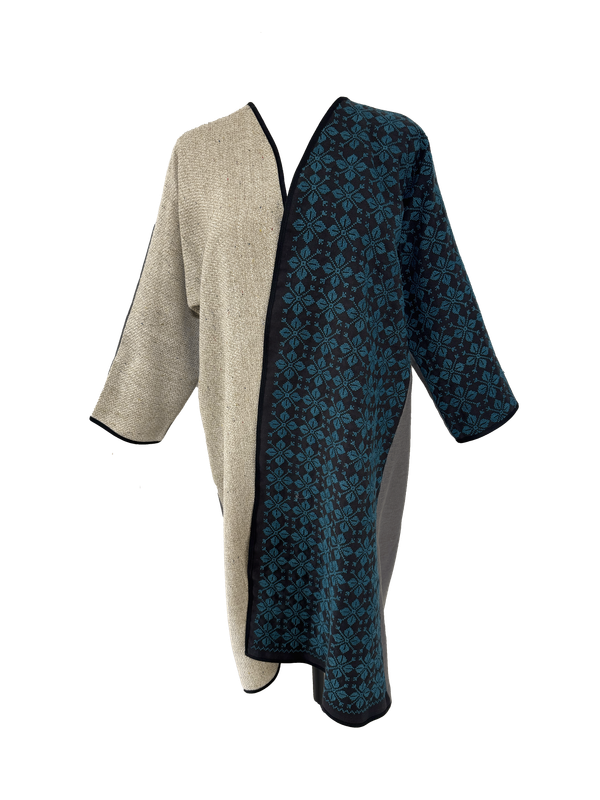 Nadia Dajani x UNHCR Dark Blue Hand Embroidered Abaya
