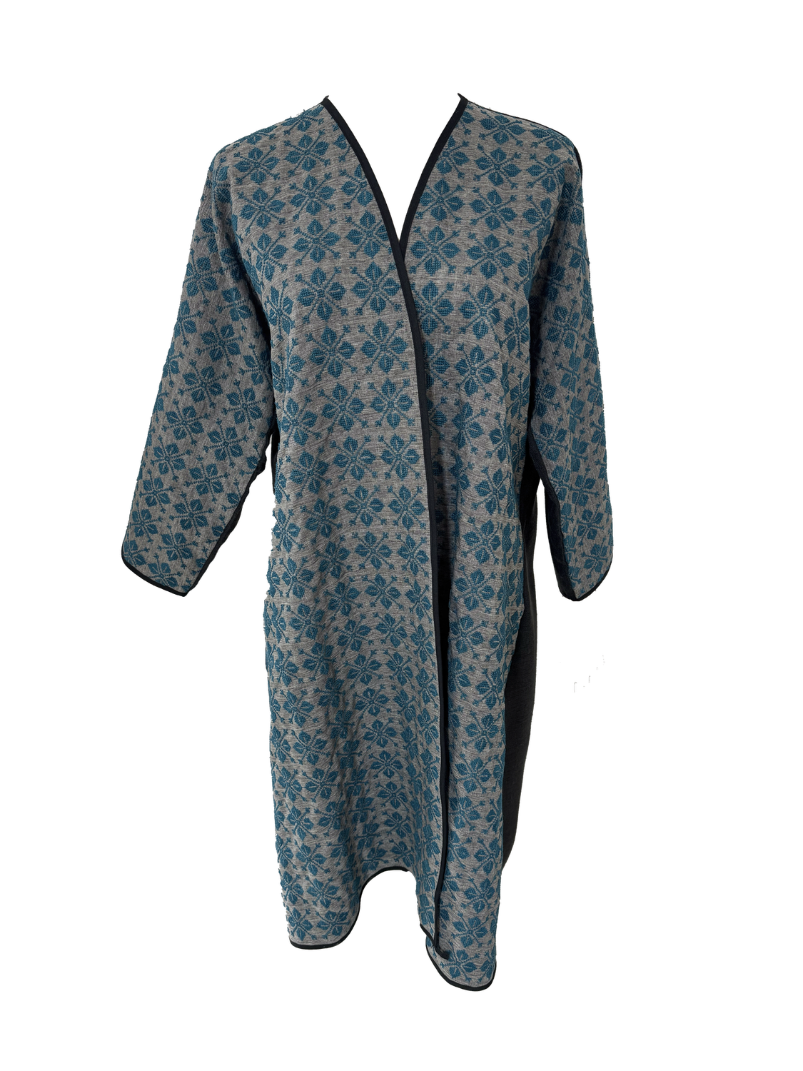 Nadia Dajani x UNHCR Teal Heavily Hand Embroidered Abaya
