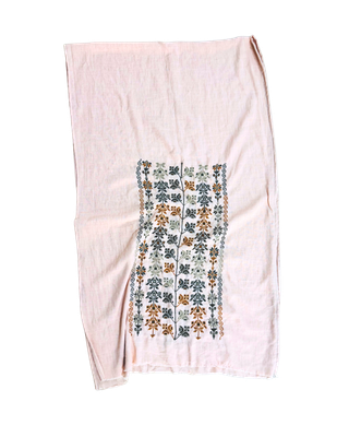 Medium Embroidered Light Pink Scarf