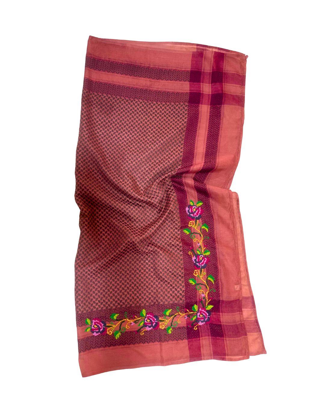 Nadia Dajani x MAP Embroidered Hatta in Burgundy
