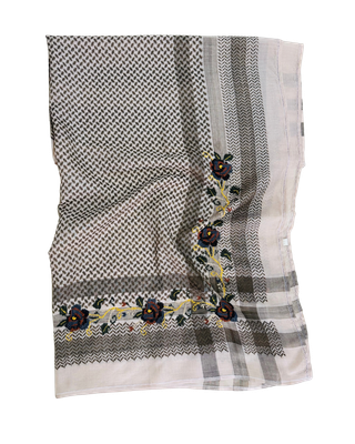Nadia Dajani x Jerash Camp Embroidered Hatta in Beige