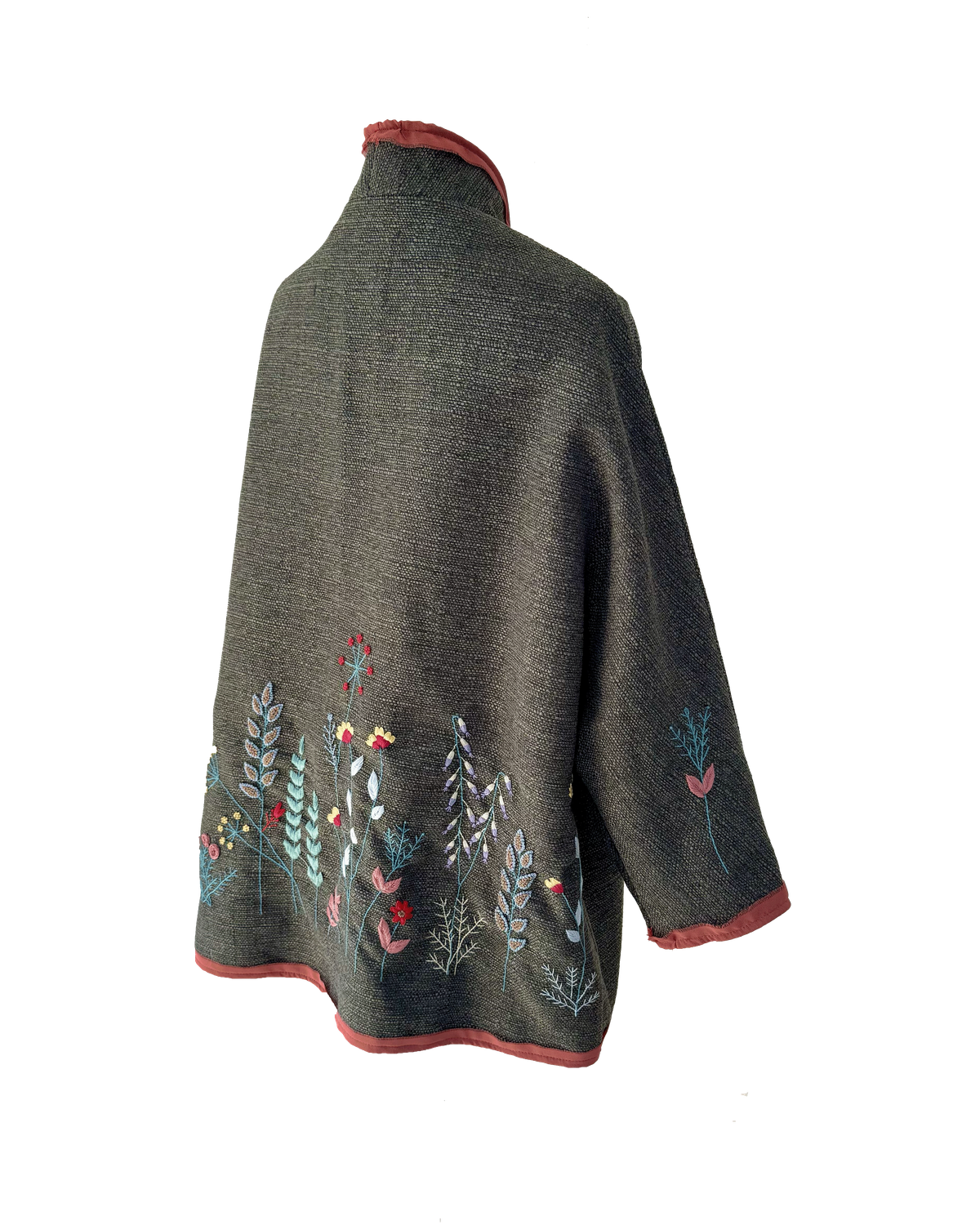 Nadia Dajani x UNHCR Floral Round Jacket in Tweed