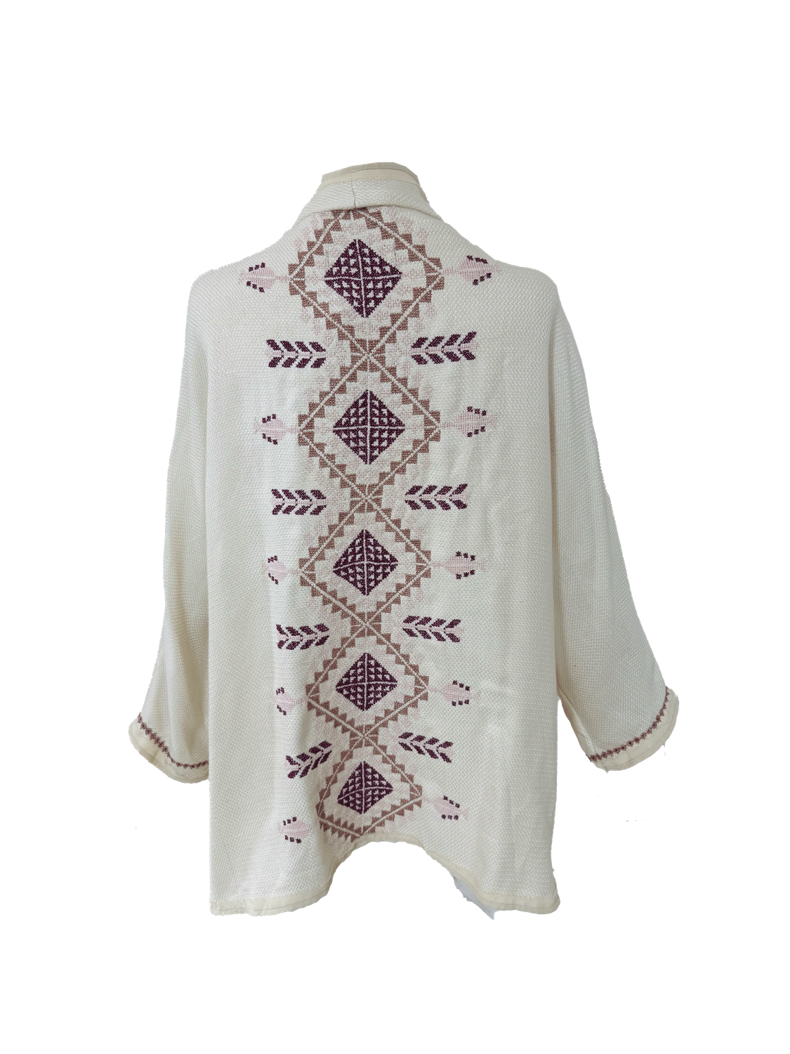 Nadia Dajani x MAP Hand Embroidered White Round Jacket