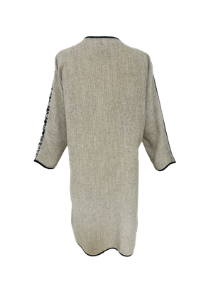 Nadia Dajani x UNHCR Black and White Hand Embroidered Abaya