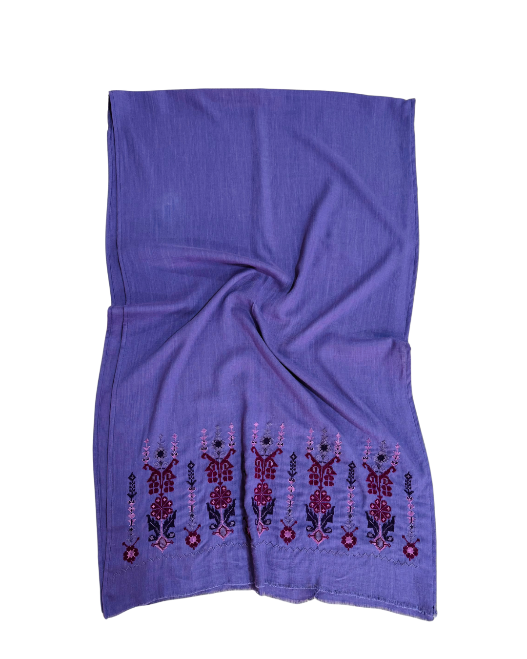 Nadia Dajani x MAP Embroidered Scarf in Purple