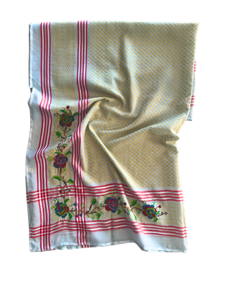 Nadia Dajani x Jerash Camp Embroidered Hatta in Light Green
