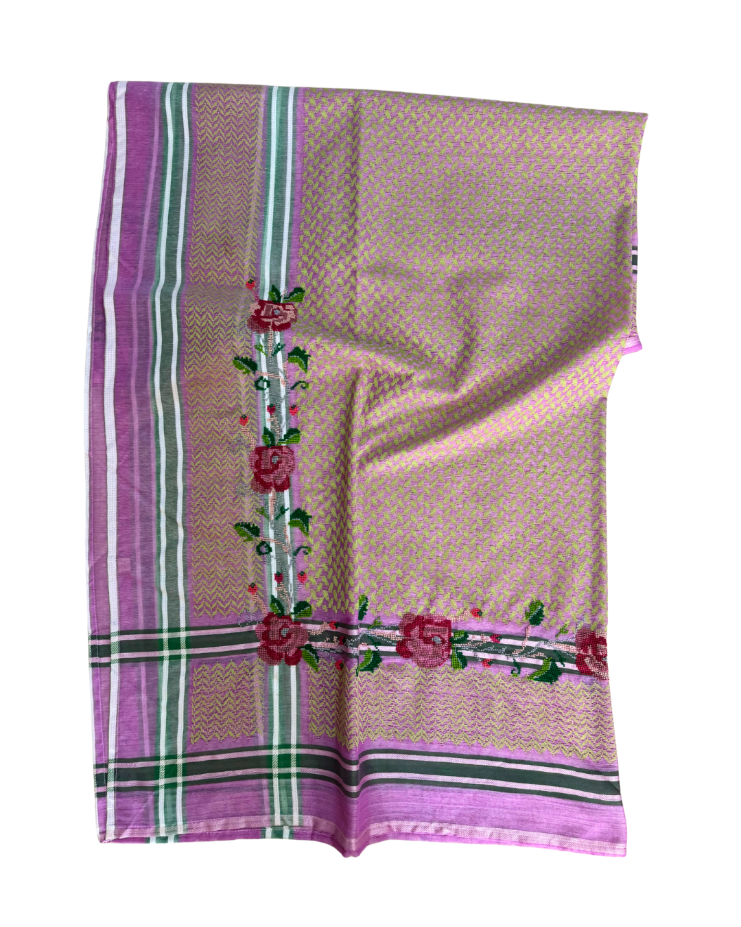 Nadia Dajani x Jerash Camp Embroidered Hatta in Pink