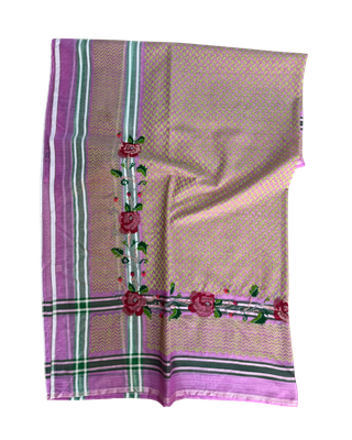 Nadia Dajani x Jerash Camp Embroidered Hatta in Pink