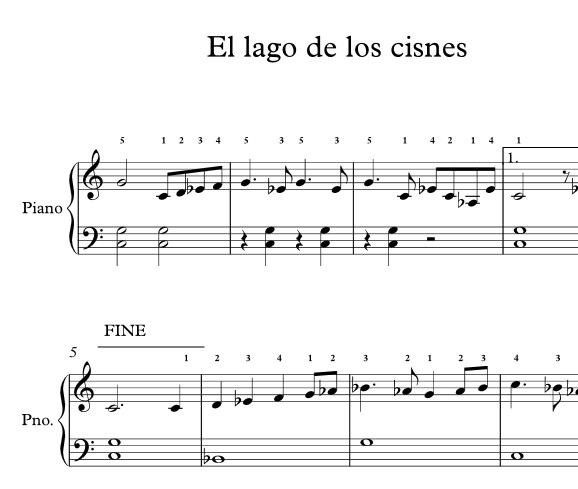 El lago de los cisnes-  Piano Easy/ fácil