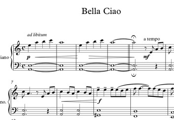 Bella Ciao- Piano difficult/ difícil
