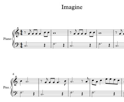 Imagine -Piano- Easy/ fácil