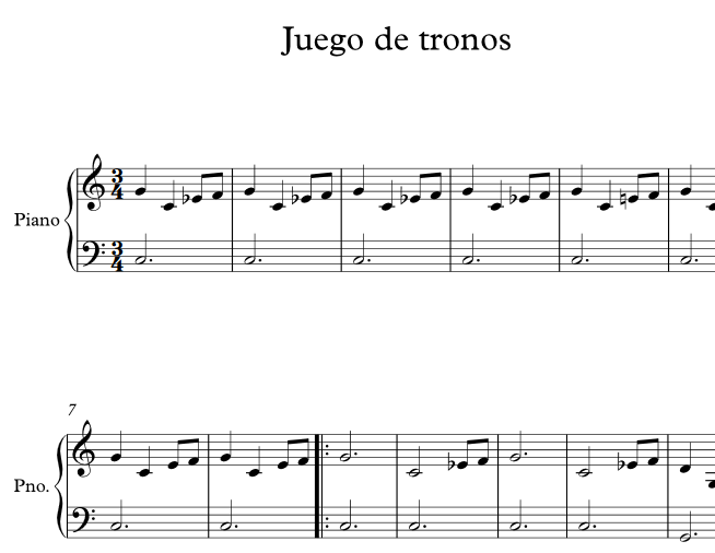 Juego de tronos- Piano Easy / fácil