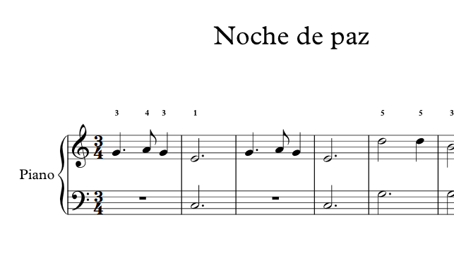 Noche de paz/ Silent night- Piano Easy/ fácil