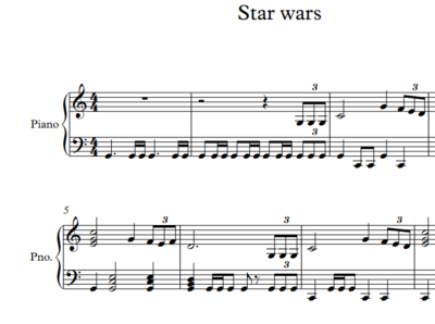 Star Wars- Piano difficult/ dificil