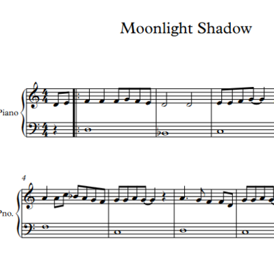 Moonlight Shadow Piano Easy