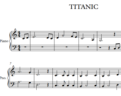 Titanic Piano Very easy