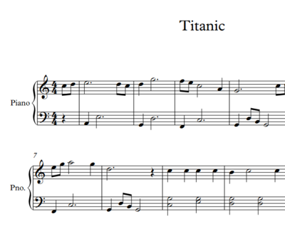 Titanic Piano Medium 2
