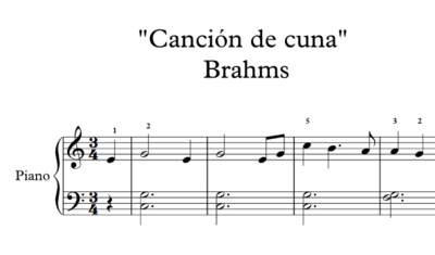 Canción de cuna Brahms - Piano Easy