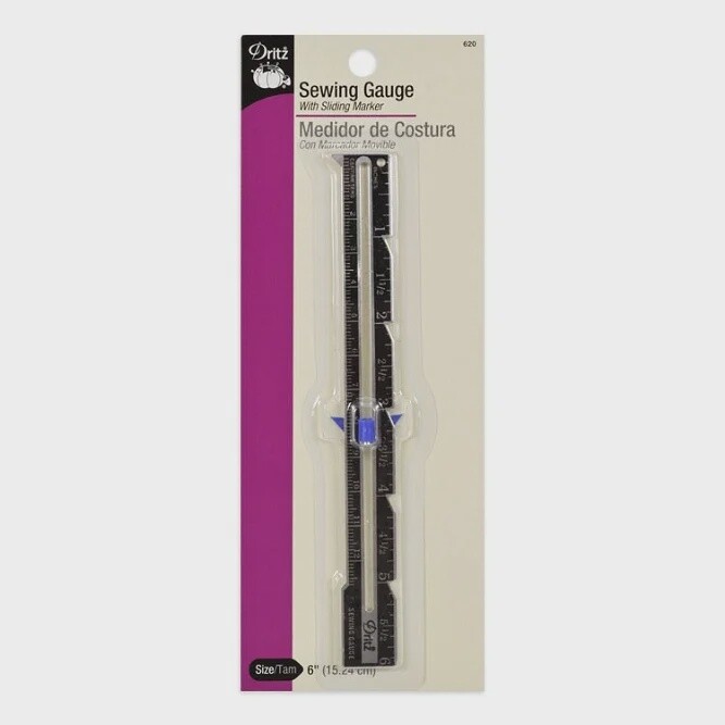 Dritz Sewing Gauge w sliding marker