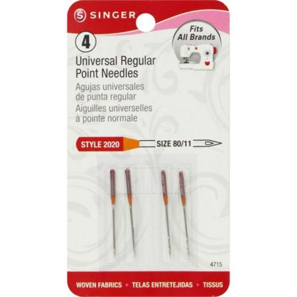 Singer Universal Regular Point Needles. Size 80/11