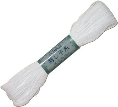 White Sashiko Thread 22 yd