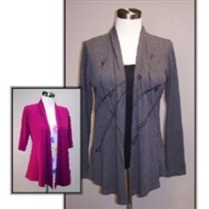 #110 Draped Front Cardigan, Pamela's Patterns