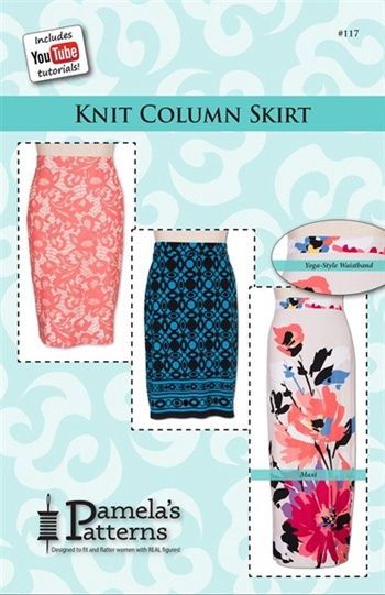 #117 Knit Column Skirt, Pamela's Patterns