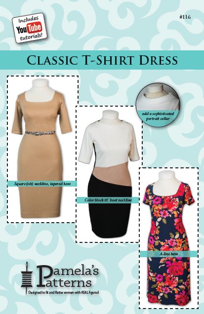 #116 Classic T-Shirt Dress, Pamela's Patterns