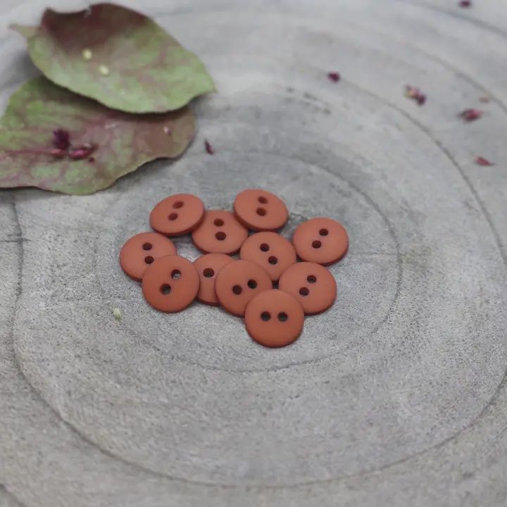 Chestnut Matte Buttons, .59" wide, from Atelier Brunette